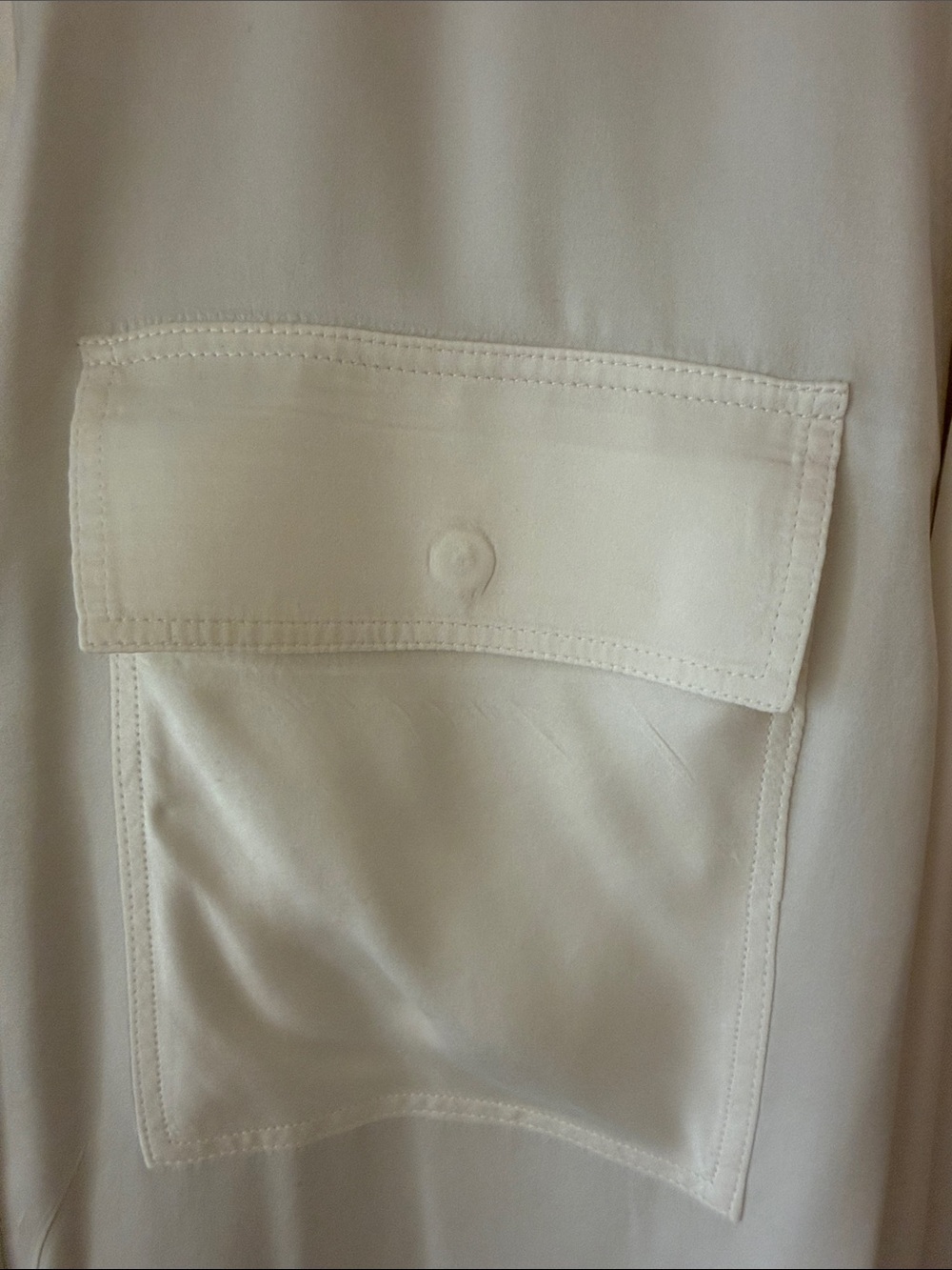 FRAME women’s cream ivory button down silk shirt size s small like new - Picture 5 of 8